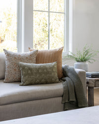 Designer "Mossyrock" Block Print Pillow Cover