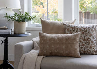 Designer "Woodruff" Linen Gingham Check Pillow Cover