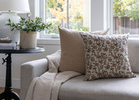 Designer "Woodruff" Linen Gingham Check Pillow Cover