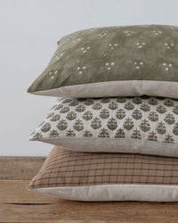 Designer "Mossyrock" Block Print Pillow Cover