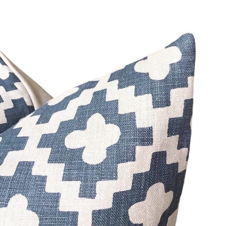 READY TO SHIP Peter Dunham Designer Pillows // Peterazzi in Indigo Throw Pillow // Decorative Pillow Covers // Blue throw pillow // Boutique