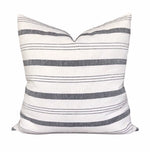 READY TO SHIP Kufri Lima Stripe Pillow in Natural // Black White Grey Striped Pillow // Farmhouse Pillow // Decorative Pillow