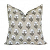 READY TO SHIP Designer Bastideaux Laurette in Chalk/Cement // Botanical Pillow // High End Pillow // Floral Accent pIllows