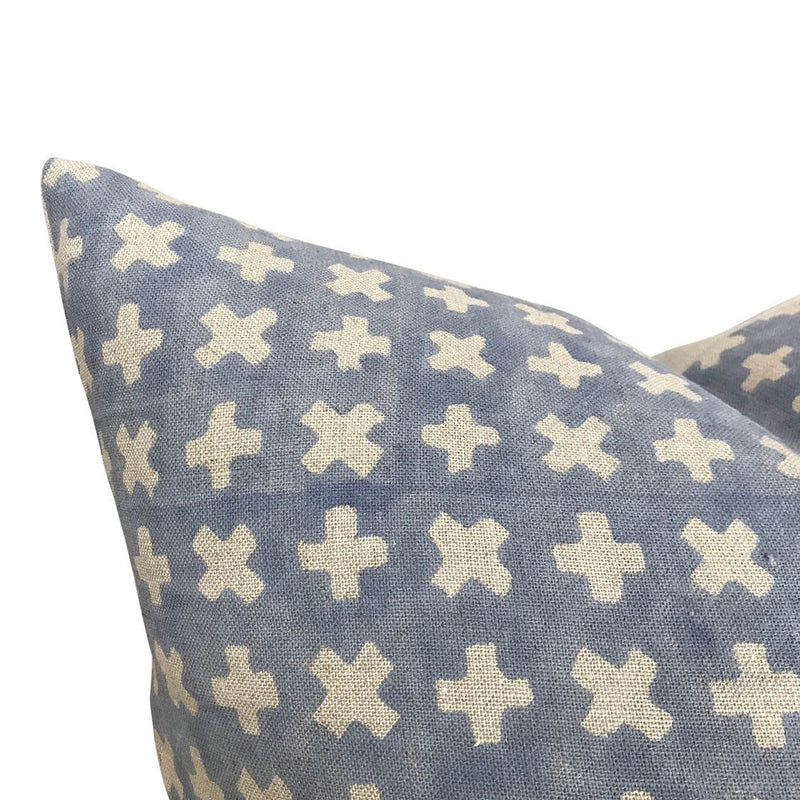 READY TO SHIP Bastideaux Bogo in Lapis // Designer Throw Pillow // Tribal Boho Pillow // High End Pillow // Blue Accent pIllows