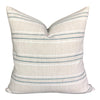 READY TO SHIP Designer Fowler in Moonstone Stripe Linen Pillow Cover // Mineral Striped Linen Pillows // Modern Farmhouse Pillows