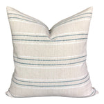 READY TO SHIP Designer Fowler in Moonstone Stripe Linen Pillow Cover // Mineral Striped Linen Pillows // Modern Farmhouse Pillows