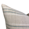 READY TO SHIP Designer Fowler in Moonstone Stripe Linen Pillow Cover // Mineral Striped Linen Pillows // Modern Farmhouse Pillows