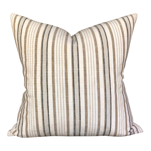 READY TO SHIP Kettlewell Collection Aiko in Camel Designer Pillows // Neutral Pillow // Neutral Stripe PIllow // High end pillow