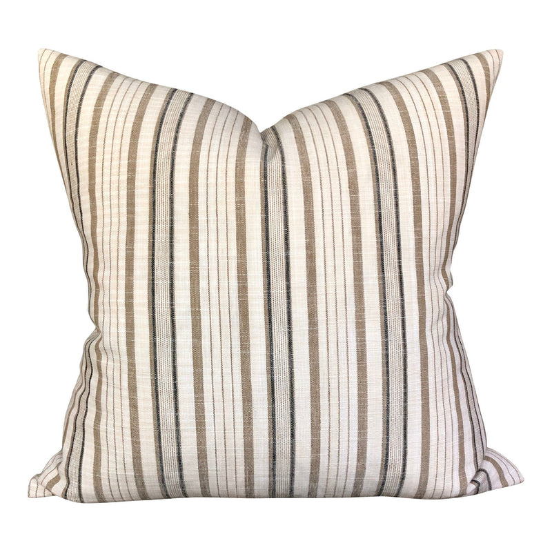 READY TO SHIP Kettlewell Collection Aiko in Camel Designer Pillows // Neutral Pillow // Neutral Stripe PIllow // High end pillow