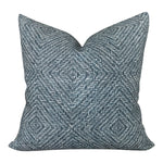 READY TO SHIP Designer Clay McLaurin Rattan Pillow Cover in Indigo // Decorative Pillow Cover // Indigo Blue Throw Pillow // Trendy Modern