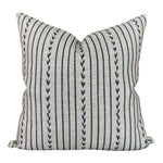 READY TO SHIP Designer Clay McLaurin Yucatan Stripe Pillow Cover in Indigo // Modern Farmhouse Pillow Cover // Indigo Blue Pillow // Modern