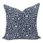 READY TO SHIP Designer Clay McLaurin Cloister Pillow Cover in Indigo // Indigo Blue Throw Pillows // Floral Throw Pillows // Navy Blue