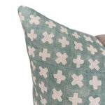 READY TO SHIP Bastideaux Bogo in Pale Sea// Designer Throw Pillow // Cross Pillow // High End Pillow // Accent pIllows