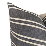 READY TO SHIP Chiangmai Native Cotton Charcoal Stripe "Dixon" Pillow Cover // Gray Pillow // Decorative Throw Pillows