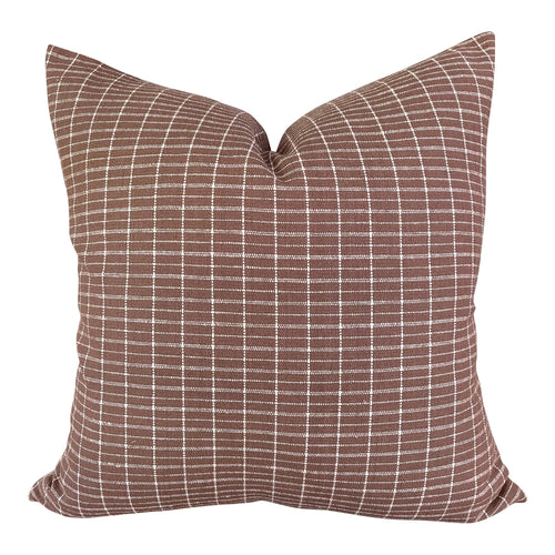 READY TO SHIP Kufri Hiroki Designer Pillow in Dusty Mauve // Striped Pillows // Modern Boho Throw PIllows // Decorative PIllows