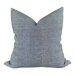 READY TO SHIP Kufri Raw Solid Designer Pillow Cover in Denim // Indigo Blue Pillow Cover // High End Boutique Pillow Cover