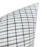 READY TO SHIP Kufri Hiroki Designer Pillow in Natural // Black and White Plaid Pillow // Modern Boho Throw PIllow // Decorative // Boutique