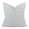 READY TO SHIP Kufri Hiroki Designer Pillow in Natural // Black and White Plaid Pillow // Modern Boho Throw PIllow // Decorative // Boutique