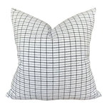 READY TO SHIP Kufri Hiroki Designer Pillow in Natural // Black and White Plaid Pillow // Modern Boho Throw PIllow // Decorative // Boutique