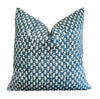 READY TO SHIP Boti in Rialto Linen Pillow Cover // Indigo Blue Pillow // Boho Pillow // Decorative Floral Throw Pillows