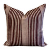 READY TO SHIP Designer Clay McLaurin Mediterranean Stripe Pillow Cover in Berry // Burgundy Maroon Striped Throw Pillow // High End