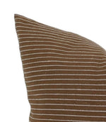 Designer "Whittier" Chiangmai Woven Brown Stripe Pillow Cover // Designer Pillows // Boutique Pillow Covers // Modern Farmhouse // Fall