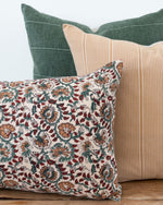 Designer "Madera" Evergreen Floral Pillow Cover