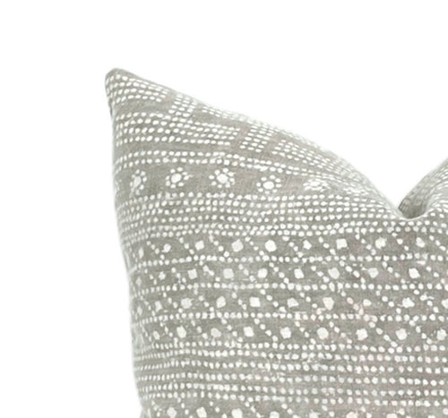 READY TO SHIP Turandot in Sterling Pillow Cover // Modern Farmhouse Decor Pillow // Light Gray Silver Washed Linen Decorative Pillow