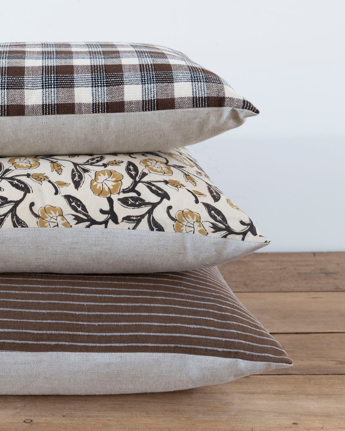 READY TO SHIP Hazel Mustard Floral Pillow // Gold Mustard Brown Pillow // Boutique Pillow Covers // Modern Farmhouse // Boho Pillows