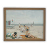 READY TO SHIP 18X24 Vintage Beach Scene Framed Canvas Art Print
