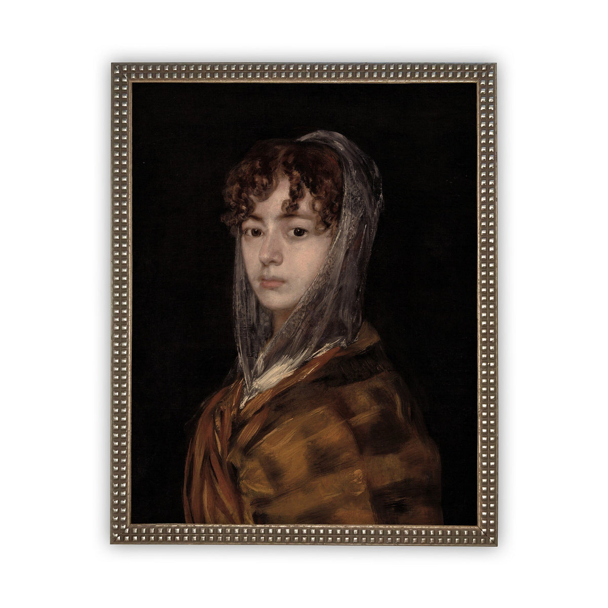 READY TO SHIP 8X10 Vintage Framed Canvas Art #P-517