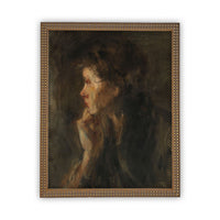 READY to SHIP 24x36 Vintage Woman Portrait: Farmhouse Canvas Art Print