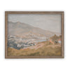 READY TO SHIP 11X14 Vintage Framed Canvas Art // Framed Vintage Print // Vintage Painting // Pastel Landscape //#lan-104