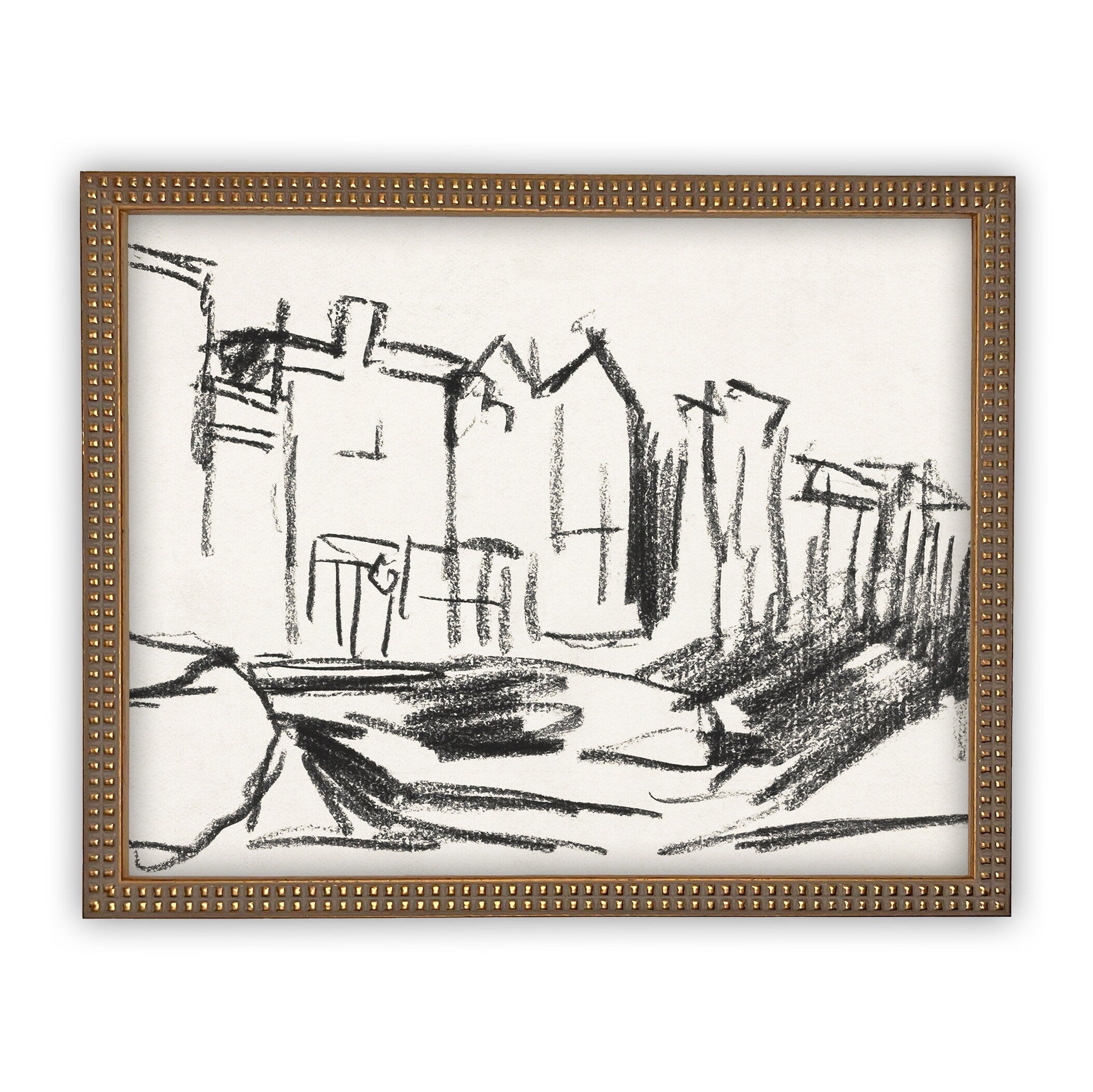 READY to SHIP 16X20 Vintage Framed Canvas Art #ARC-103