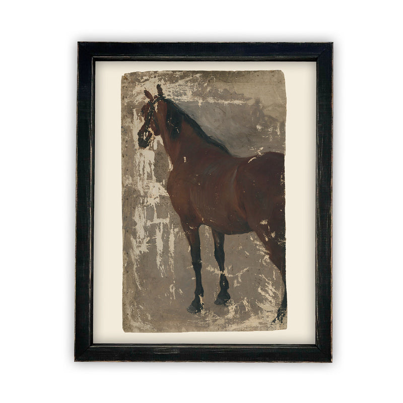 READY to SHIP 11x14 Vintage Framed Canvas Art // Framed Vintage Print // Vintage Painting // Vintage Horse Art// Farmhouse print //#A-125