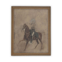 READY to SHIP 8X10 Vintage Framed Canvas Art // Framed Vintage Print // Vintage Painting // Horse Cowboy Art// Farmhouse print //#A-121