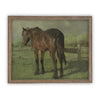 READY TO SHIP 11X14 Vintage Framed Canvas Art // Framed Vintage Print // Vintage Painting // Horse Art // Farmhouse print //#A-123
