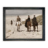 READY TO SHIP 11X14 Vintage Framed Canvas Art // Framed Vintage Print // Vintage Horse Painting // Horse on Beach Art //#A-137