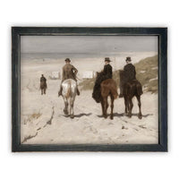 READY TO SHIP 11X14 Vintage Framed Canvas Art #A-137