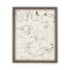 READY TO SHIP 11X14 Vintage Framed Canvas Art // Framed Vintage Print // Vintage Painting // Easter Bunny Rabbit Art //#A-140