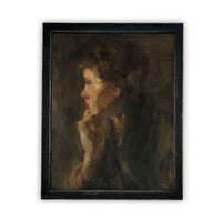 READY to SHIP 24x36 Vintage Woman Portrait: Farmhouse Canvas Art Print