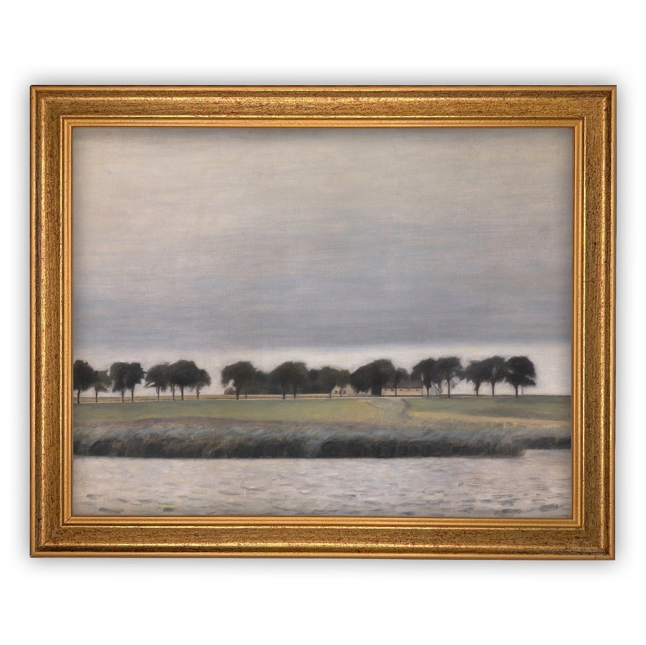 READY to SHIP 8X10 Vintage Framed Canvas Art // Framed Vintage Print //Framed Landscape Art // Modern Farmhouse print //#LAN-102