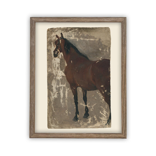 READY to SHIP 11x14 Vintage Framed Canvas Art // Framed Vintage Print // Vintage Painting // Vintage Horse Art// Farmhouse print //#A-125