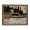 Framed Vintage Lake House Canvas Art Print: Cabin Landscape (16x20)