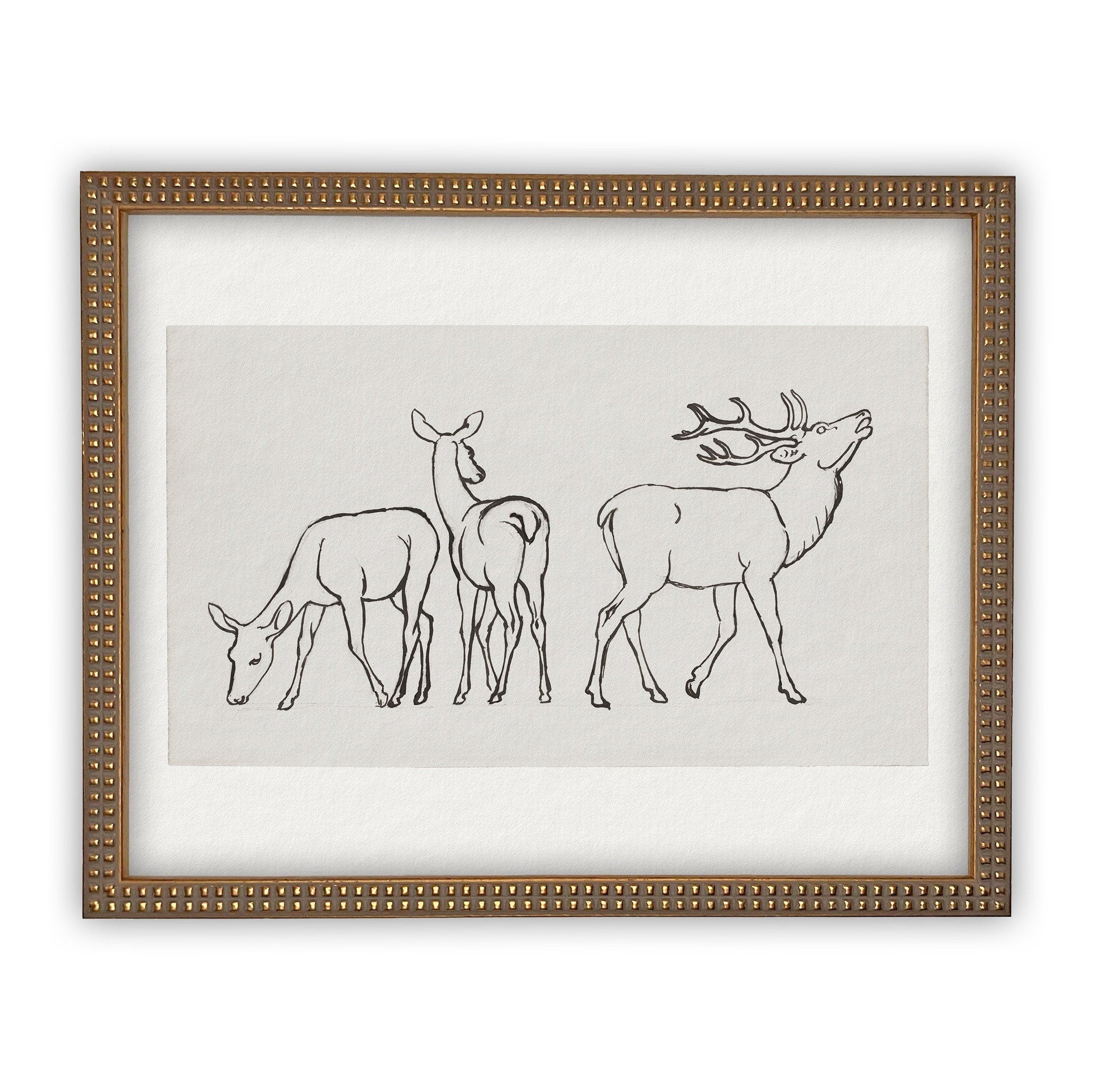 Vintage Framed Canvas Art #CH-310