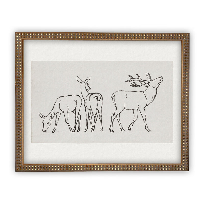 Vintage Framed Canvas Art #CH-310