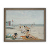READY TO SHIP 18X24 Vintage Beach Scene Framed Canvas Art Print