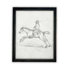 READY to SHIP 11X14 Vintage Framed Canvas Art // Framed Vintage Print // Vintage Equestrian Sketch Art// Farmhouse print //#A-134