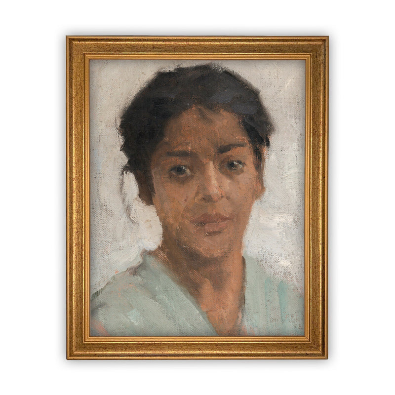 READY to SHIP 11x14 Vintage Framed Canvas Art // Framed Vintage Print // Portrait of a Young Woman // Antique Oil Painting Art //#P-521