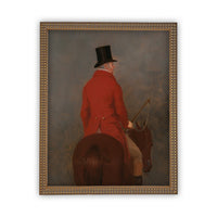 READY TO SHIP 18x24 Gentleman on Horseback Framed Canvas Art Print
